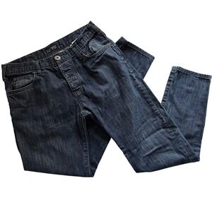 AJ Armani Jeans Men's Medium Wash Straight Leg Denim Pants Size 30 Distressed